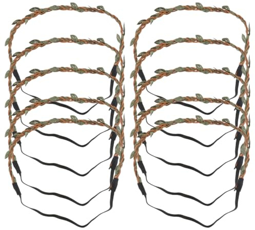 BATHVEVE 10 Stück Woven Headband DIY Material für Haarschmuck Braunes Material für Kränze und Kopfschmuck für Hochzeiten und Festivals Einfache Herstellung von Individuellen