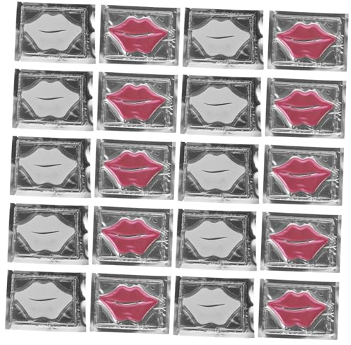 GANAZONO 20pezzi Maschera Perbbra Al Collagene Cuscinetti in Gel Per Cura Delle Labbra Leviganti Le Linee Sottili Cerotti Per Idratare e Ridurre Le Screpolature