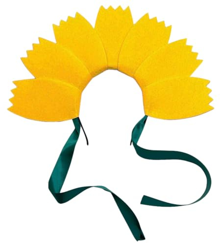 DECOMELODY Haarreifen Sonnenblume Blumenkranz Haarband Für Mädchen Haarschmuck Für Geburtstagsfeiern Und Fotoshootings Süßes Blumen Haaraccessoire