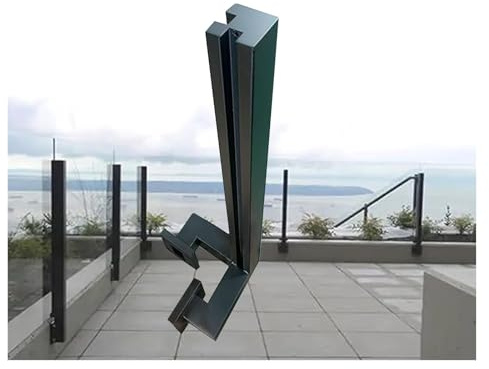 MXLDZHLW Clôtures, Pilier de Pince de Clôture Antivent Extérieur, Poste de Balustrade En Verre de Montage Latéral Avec Fentes À Épingles, Pour Les Escaliers de La Piscine Du Balcon Du Pont, Acier Inox