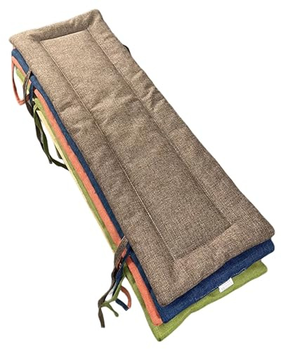 Coussin de banc lavable avec nœud pour fenêtre, meuble d'intérieur ou canapé 2 ou 3 places avec attaches - 155 x 50 x 2 cm, gris