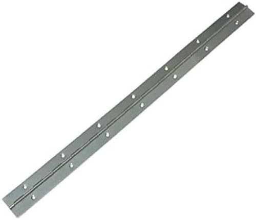 Amig - Bisagra de Piano - 600 x 32 x 0,7 mm - Cantos Cuadrados - Ideal para Sujetar con Firmeza Puertas de Armarios y Tapas de Cajas o Baúles - Acero Inoxidable 18/8 Mate