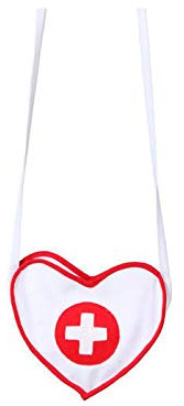 PARTY DISCOUNT Tasche Krankenschwester in Herzform, weiß