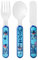 Stitch 3 Piece Cutlery Set - Metal, Reusable Children's Knife, Fork & Spoon, Kids-Size, Made from Food-Safe Stainless Steel & ABS Plastic - for 12 Months & Up