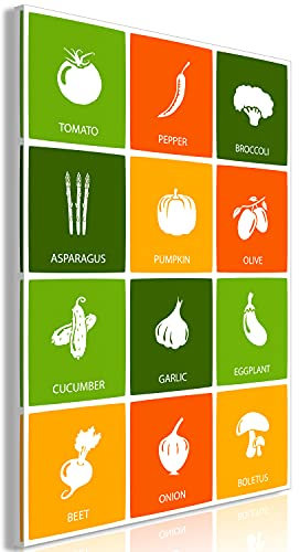 murando - Akustikbild Gemüsee Bilder Akustikschaum Hochleistungsschallabsorber Schallschutz Leinwand 1 tlg Wandbild Raumakustik Schalldämmung vegetables Küche j-A-0073-b-a
