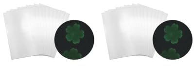2 Set mit 10 Blatt Drucker-Inkjet-Schrumpffolien-Papier DIY Schmuck Handwerk 20 x 29 cm, weiß, 10 Stück 20 x 29 cm (leuchtend)