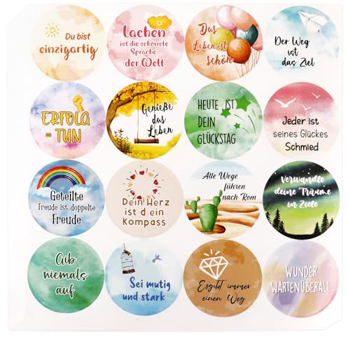 Lemicin Sticker Sprüche Aufkleber Motivationssticker - 240 Stk 4cm Inspirierende Motivationsaufkleber Positiven Sprüchen für Geschenk Briefumschlag Geschenktüten Scrapbook Laptop Notizbuch