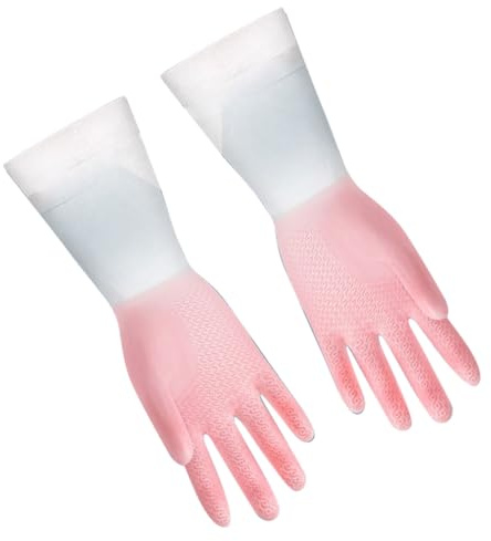 Küchenhandschuhe, Küchengeschirrspülhandschuhe, Wasserdichter Latex, Multifunktionale Haushaltsreinigungshandschuhe (M)