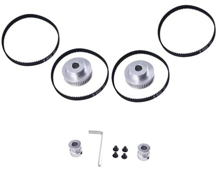 AOMIKITSTU Synchronrad Aluminium-Zahnscheibe 20/48 Zähne, Zahnriemenscheibe, GT2-Synchronrad für 3D-Drucker, CNC Mechanischen Antrieb