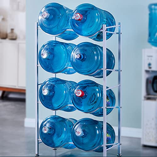 Organizador de botellas de agua para jarras de 5 galones, soporte de almacenamiento vertical resistente y estante dispensador para recipientes de bebidas
