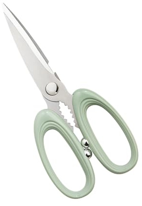 Cabilock Mehrzweckschere aus Edelstahl mit Ergonomischem Kunststoffgriff Scharfe Küchenschere für Haushalt und Grill Praktische Lebensmittelschere Grün