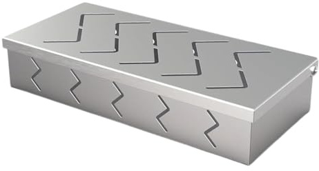 Räucherbox hoch Box Smoker Edelstahl für Gasgrill, Kohlegrill, Kohlegrill und Smooth, Smooth, Smooth Box Grillroste Grillzubehör