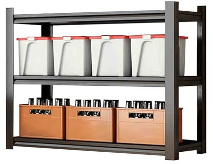 Estanterias Almacenaje Estantería de Acero de 3, 4, 5 y 6 Niveles, Estanterías Resistentes para Garaje, Estantes para Herramientas y Estantes Ajustables para Armarios de Cocina y Lavandería.(3Tier,L80