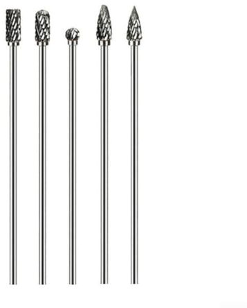 Set di 5 frese rotative lunghe 100 mm per operazioni di sbavatura e finitura efficienti in vari materiali