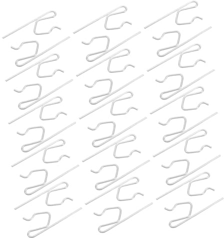 Amosfun 50 Ganci per Tendaggi - Ganci per da Soffitto in Metallo - Accessorio per da Doccia per Finestra E Porta del Bagno