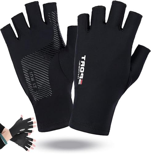Guanti Ciclismo Estivi, Guanti Da Ciclismo a Mezze Dita, Antiscivolo Traspirante,Guanti Estivi in Seta Di Ghiaccio, Guanti Da Mtb per Corsa, Guida, Arrampicata, Equitazione, Mtb