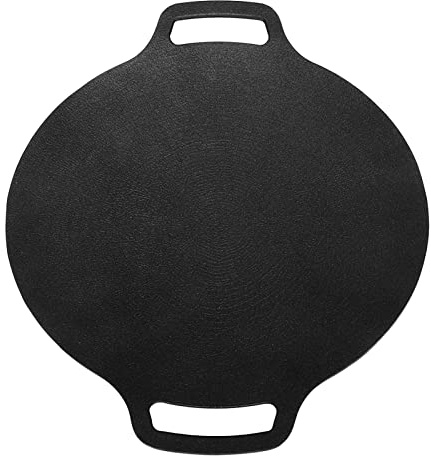 OPPWONG Bandeja para la Parrilla para Cocinar en Interiores, Bandeja de Parrilla de Barbacoa Coreana con Ala de Aluminio con Doble Manija para Al Aire (33 cm)