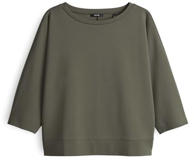 OPUS Damen Dreiviertelarmshirt | SALANE Loose Jerseyshirt mit Fledermausärmeln Olive Leaf, 42