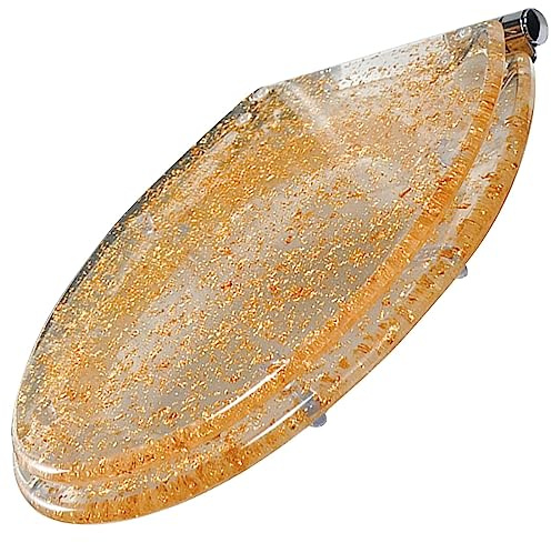 Resin Toilet Seat Gold, ROUND-36 * 42Cm/Cover Quiet Slow Soft Close Lid Heavy Duty Toilet Seats Adorned Luxurious Gold Foil Transparent 3D Effects Decorative Quick Release Hinges,Silver foil
