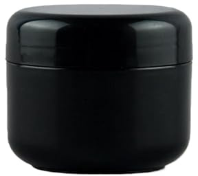 Récipients en plastique avec couvercles et doublures, 5 pièces, 10-100g, pots de voyage, bouteilles de Lotion, boîtes for crème for le visage, maquillage, pâte de soins capillaires(Black,5pcs x 10g)