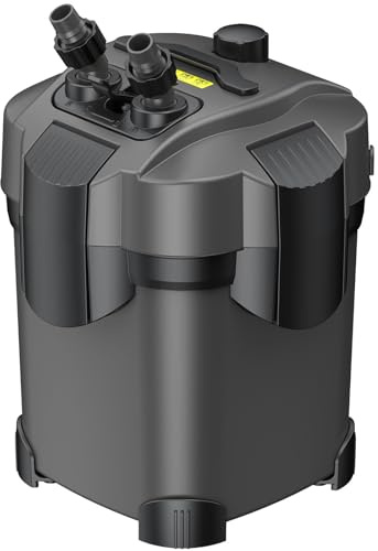 Pawfly Filtro a Canestro per Acquari 500 L/h, Filtro Esterno con Pompa Regolabile, Spugna e Anelli Ceramici, Ultra Silenzioso per Vasche da 50-170 Litri