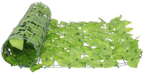 jojofuny Brise-Vue Artificiel Treillis Lierre Vert Réaliste pour Balcon Jardin Décoration Murale Plante Artificielle Dense