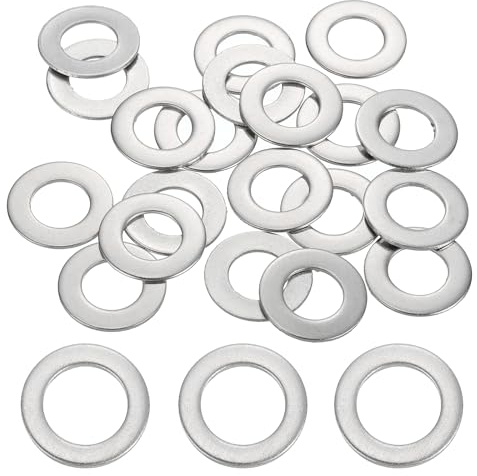 QUARKZMAN 20Pz Rondelle Piatte Acciaio Inossidabile 304 M12 Spessori Piatti Rotondi Per Viti Bulloni Idraulica Automotive DIY Dispositivi Elettrici 13mm 24mm DE 1.2mm Spessore