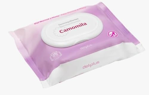 Camomila Makeup Remover Wipes for Face and Eyes, Normal and Combination Skin, with Chamomile and Vitamin E, pack of 5