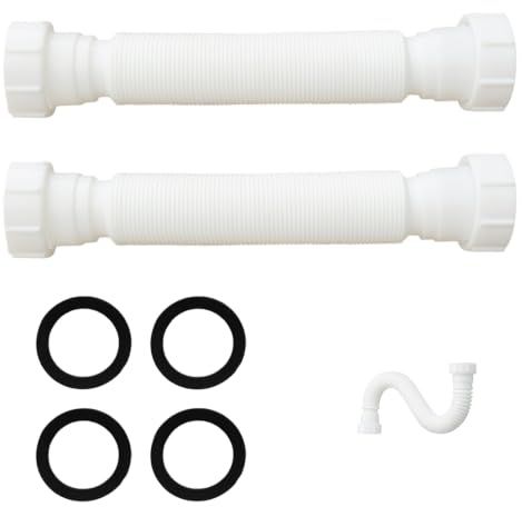40mm Flexible Waste Pipe Connector, Universal Compression Fitting