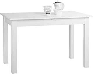 Inter Trade Corporation Esstisch Küchentisch (4 Größen wählbar) inkl. erweiterbare Auszugsplatte, Weiß