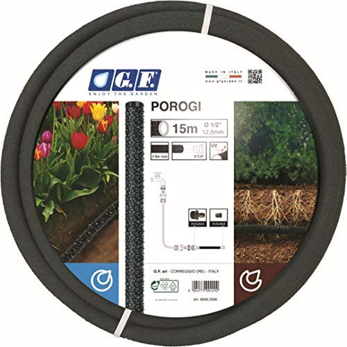 Tubo da 15 metri poroso per irrigazione con diametro 1/2 pollice.