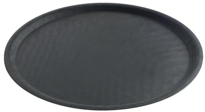 HENDI Serveringsbricka, Rund, Svart, Ø400Mm, 1, Svart