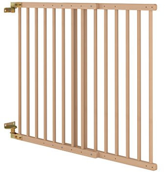 90.90-99 Türschutzgitter Treppenschutzgitter Türgitter Buche massiv Kindersicherung 70-108 cm