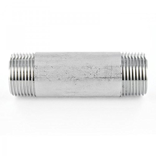 KI Edelstahl Rohrdoppelnippel V4A Gewindefitting 1 1/4 x 80mm