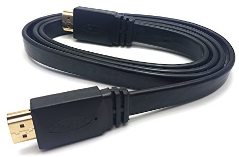 MainCore 1m long Flat HDMI to HDMI Cable/Lead Ultra HD (4K) 3D-compatible Gold-Plated (Available in 0.25m, 0.75m, 1m, 1.5m, 1.8m, 2.5m, 3m, 4m, 5m, 10m) (1m)