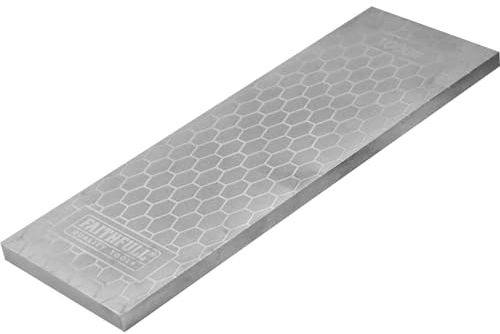 Faithfull Replacement Double-Sided Diamond Whetstone - 400G / 1000G Grit Sharpening Block, Knife & Tool Sharpener for Chisels, Plane Irons & Blades - 200 x 70mm