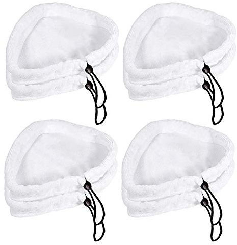 Anyasen Panni per scopa a vapore ricambi scopa a vapore 8 pezzi Universale in microfibra triangolare lavabile pulizia compatibile Pad Cover ricambio per pulitore a Vapore