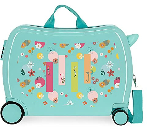 Enso Nature Kinderkoffer, grün, 50 x 38 x 20 cm, starrer ABS-Kombinationsverschluss seitlich, 34 1,8 kg, 4 Räder, Handgepäcktasche