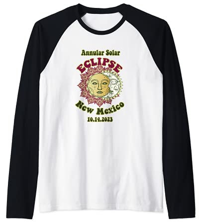 Eclipse 2023 Solar-Ring, 1970er-Jahre, Retro-Astronomie, New Mexico Raglan