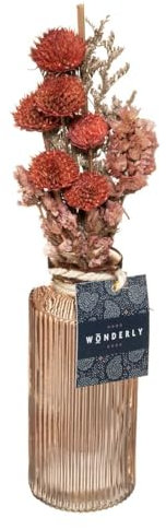 Atmosphera - Bouquet de Fleurs séchées en Vase Wonder - Blush