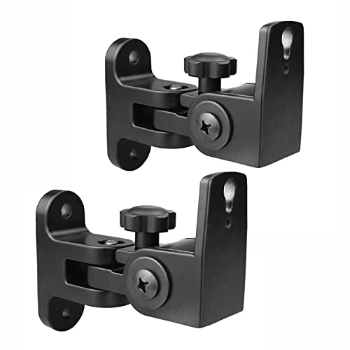 Howonder BS-218pro - Supporto da parete per altoparlante piccolo, supporto da parete per altoparlante da scaffale, può contenere fino a 30 libbre (2 pacchetti nero)