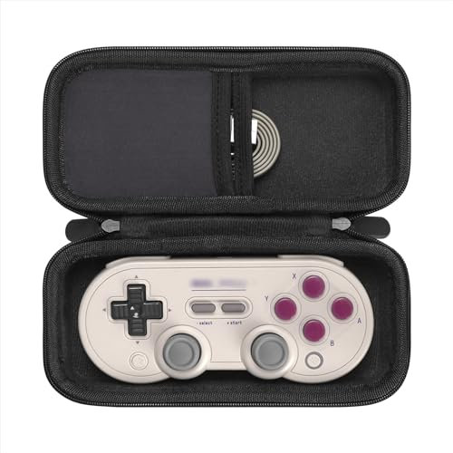Geekria Game Controller Case Compatible with 8Bitdo SN30 Pro, SN30, SF30 Pro Controller Hard Shell Storage Travel Case