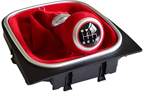 Kakulkomen 6 Gang Handschaltung Wildleder Schaltknauf komplett Manschette Für Volks-wagen V-W Golf 5 Golf 6 MK5 MK6 R32 GTI 2004-2009 | Handschaltung, Für VW Golf 5 Golf 6 MK5 MK6, R32 GTI, 2004-2009