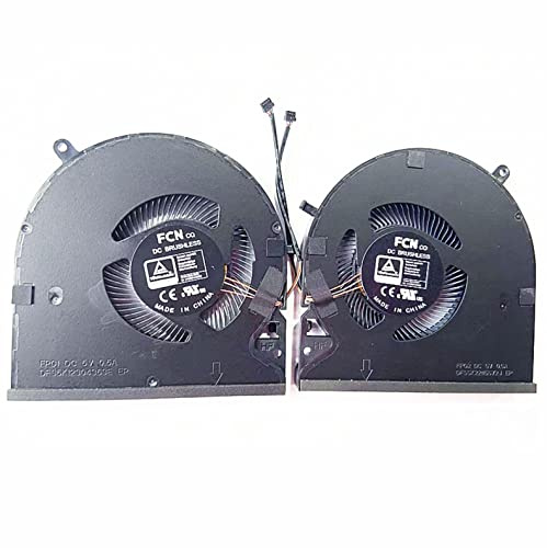 Fleshy Leaf New CPU+GPU Cooling Fan Replacement for Razer Blade 15 Advanced 2021 RZ09-0409 RZ09-0409BE RZ09-0409CE RZ09-0409AE DFS5K12304363E FPG1 DFS5K22115572J FPG2
