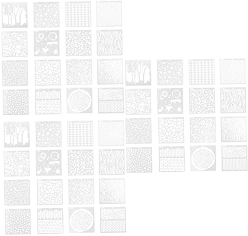 Ciieeo 48blätter Dekorative Schablonen Für Wandkunst Wiederverwendbare Waschbare Vorlagen Für Kreative Malerei Pet-material Für -projekte Kinderfreundlich Und Geruchsneutral