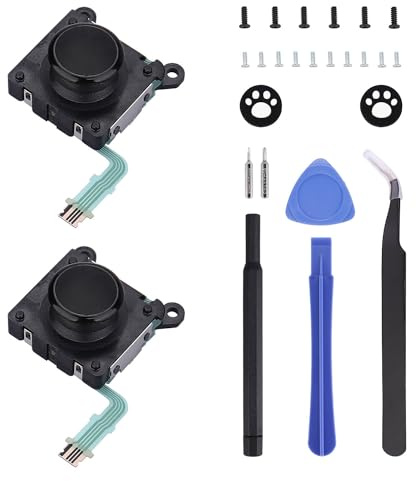 IKPEK Joysticks Ersatz für PS Vita 2000 2001, analoger 3D-Daumenstick mit Thumbstick-Griffen und Schrauben für PSV 2000, 2 Stück