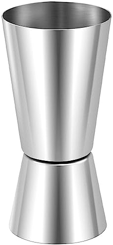 XFentech Misurino per liquori da 25/50 ml, in acciaio inox 304, misurino per liquori, misurini per cocktail, bevande, per bar, casa, vino