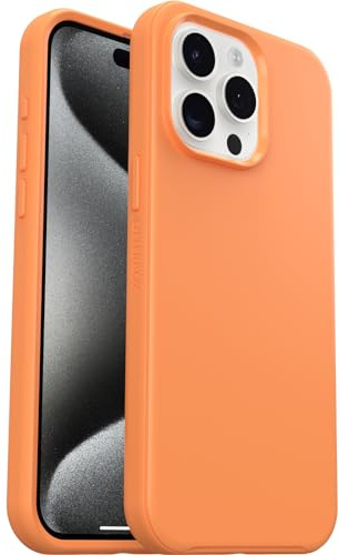 OtterBox Symmetry für MagSafe Hülle für iPhone 15 Pro Max, stoßfest, sturzsicher, schützende dünne Hülle, 3X getestet nach Militärstandard, Orange