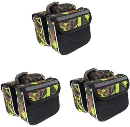 Yardwe 3 Stücke Mountainbike Front Tasche Fahrrad Handy Tasche Fahrrad Front Rahmen e Pannier Rohr Sattel e Grün