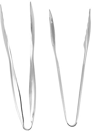 MILISTEN 2st Food-clip Lebensmittelhalter Clip Früchte Zange Kuchenzange Zuckerzange Untersetzerzange Aus Metall Pizza-clip Essensclips Klemme Salat Rostfreier Stahl